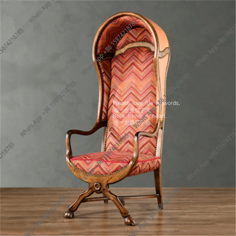 American fabric high back chair French retro fashion single casual tiger sofa creative fashion
American fabric high back chair French retro fashion single casual tiger sofa creative fashion