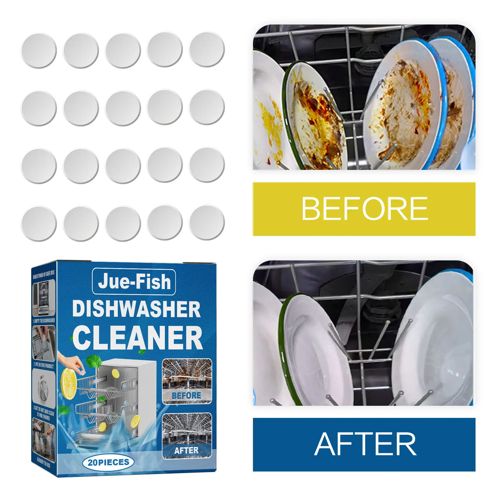 Dishes Cleaning Tablet Dishes Oil Limescale Cleaner Dishwasher Machine Odor Remover Deep Cleaning Dishwasher Descaling Detergent
Dishes Cleaning Tablet Dishes Oil Limescale Cleaner Dishwasher Machine Odor Remover Deep Cleaning Dishwasher Descaling Detergent