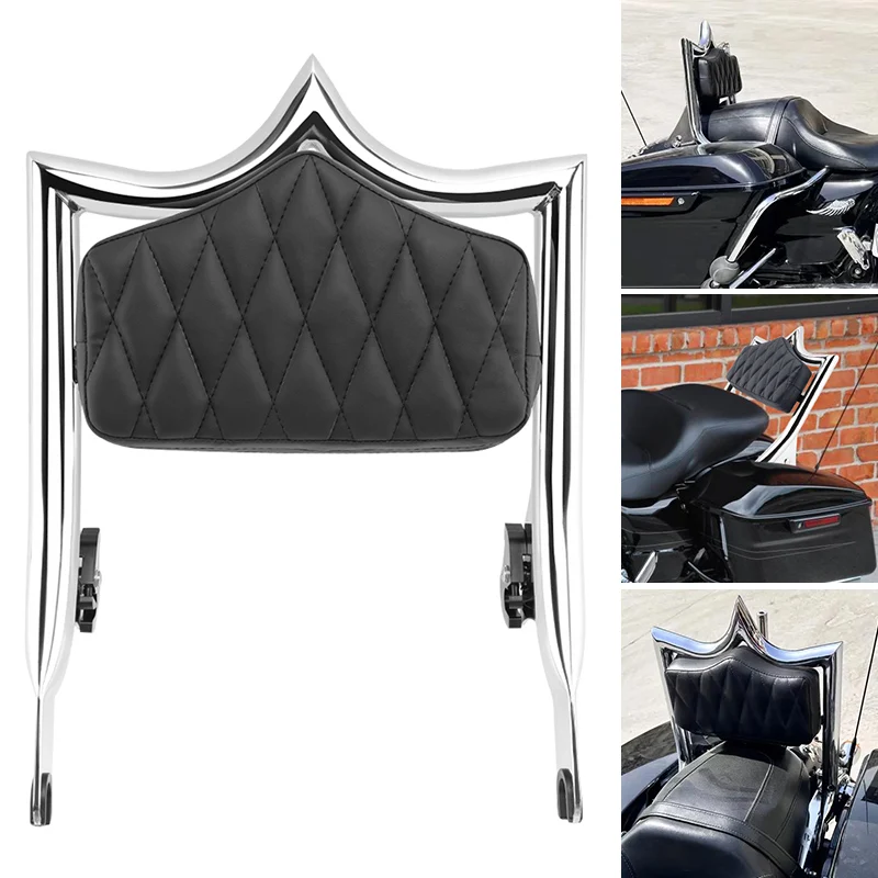 Chrome Motorcycle Detachable Sissy Bar Backrest Passenger Fit For Harley Touring Street Glide Road Glide Road King 2009-Later
Chrome Motorcycle Detachable Sissy Bar Backrest Passenger Fit For Harley Touring Street Glide Road Glide Road King 2009-Later