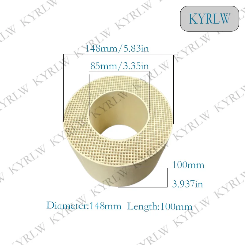 148*100mm Ceramic Honeycomb Inner Diameter 85mm Regenerator Thermal Storage Heat Accumulator Heat Exchanger heat recovery
148*100mm Ceramic Honeycomb Inner Diameter 85mm Regenerator Thermal Storage Heat Accumulator Heat Exchanger heat recovery