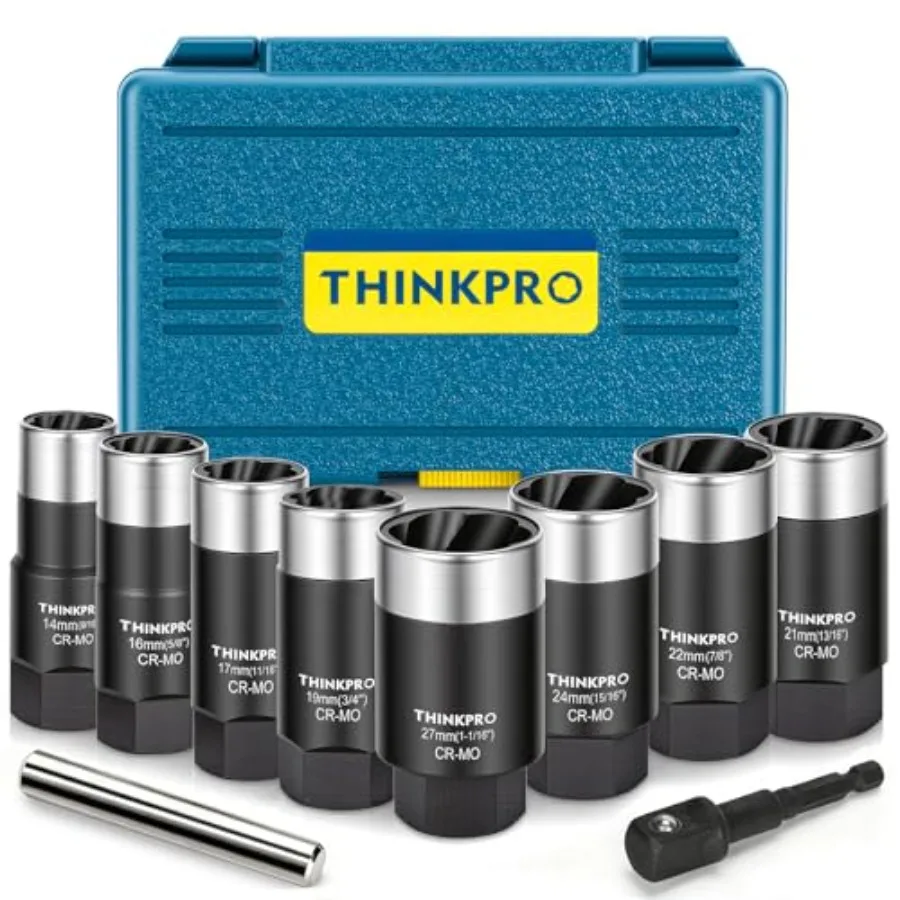 Wheel Lock and Lug Nut Remover Set 10Pc Locking Lug Nut Removal Tool Heavy Duty Stripped and Damaged Wheel Nut Extractor Socket
Wheel Lock and Lug Nut Remover Set 10Pc Locking Lug Nut Removal Tool Heavy Duty Stripped and Damaged Wheel Nut Extractor Socket