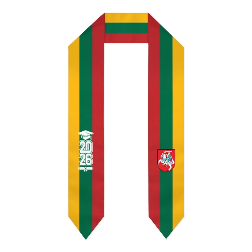 Class of 2026 Lithuania Flag Scarf Graduation Sash Stole International Study Abroad Adult Unisex Party Accessory Top Print
Class of 2026 Lithuania Flag Scarf Graduation Sash Stole International Study Abroad Adult Unisex Party Accessory Top Print