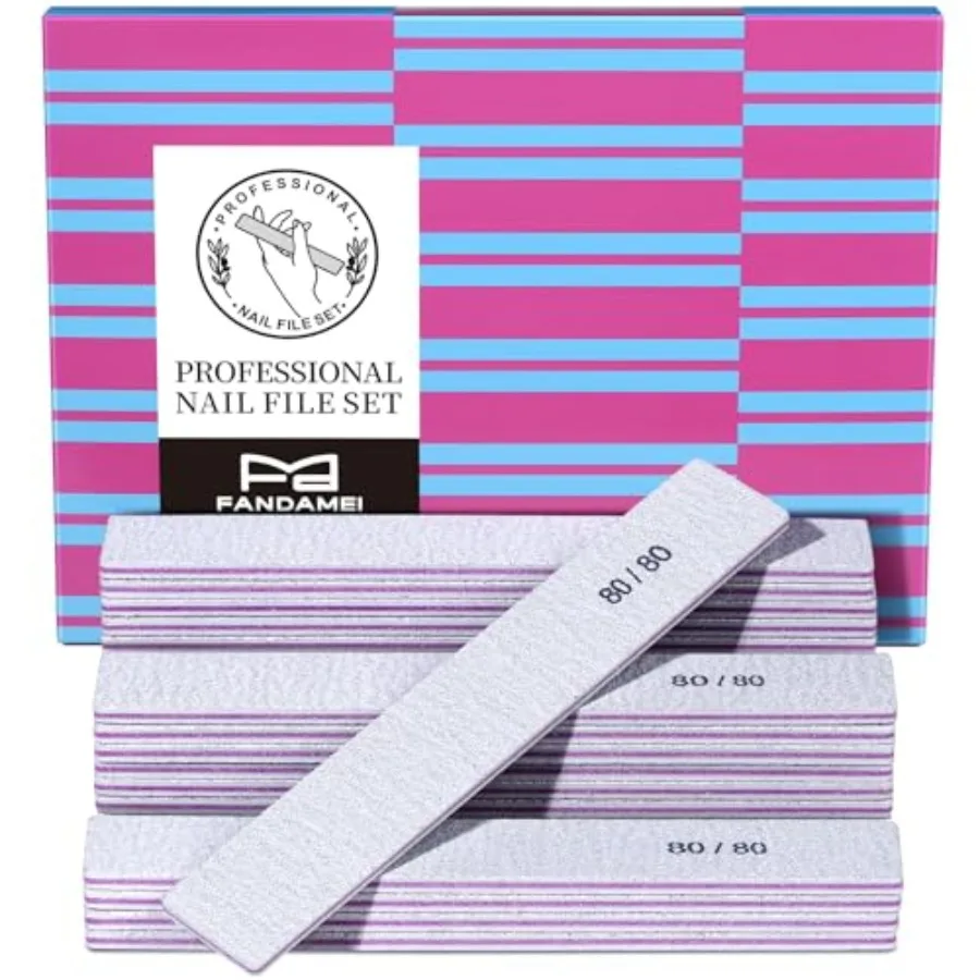 Nail File, 24PCS 80/80 Grit Nail Files, Double Sided Emery Boards for Nails Buffering, Professional Nail File for Natural Acryl
Nail File, 24PCS 80/80 Grit Nail Files, Double Sided Emery Boards for Nails Buffering, Professional Nail File for Natural Acryl