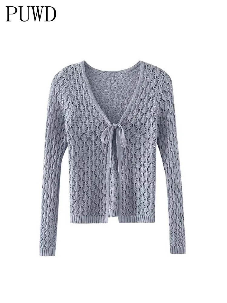 PUWD Casual Woman Knitted Cardigan 2022 Spring Fashion Ladies Basic V Neck Soft Cotton Knitwear Female Chic Hollow Out Sweaters
PUWD Casual Woman Knitted Cardigan 2022 Spring Fashion Ladies Basic V Neck Soft Cotton Knitwear Female Chic Hollow Out Sweaters