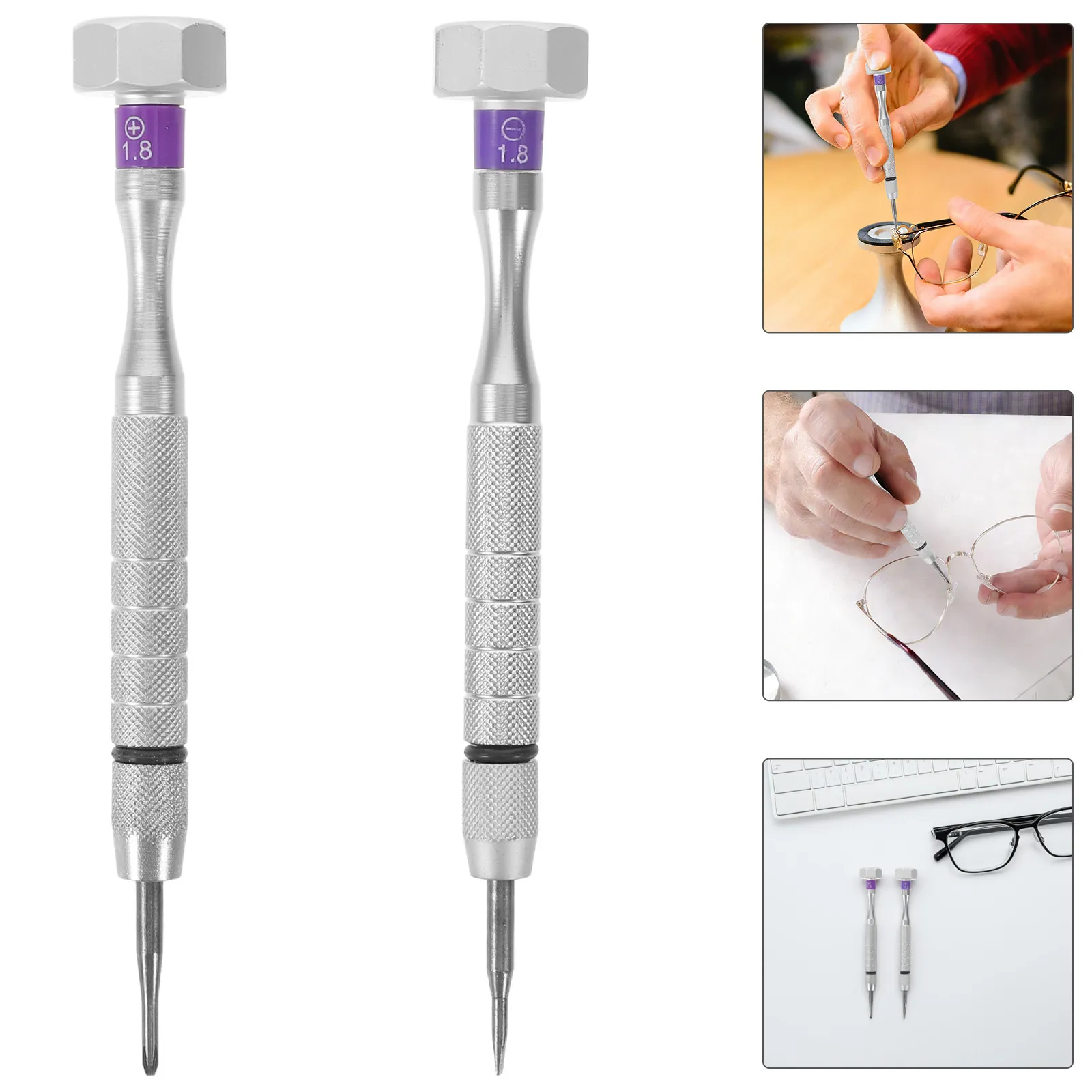 2pcs Eyeglass Screwdriver Kit for Eyeglass Sunglasses, Electronics Cellphone Jewelry Repair Tool
2pcs Eyeglass Screwdriver Kit for Eyeglass Sunglasses, Electronics Cellphone Jewelry Repair Tool