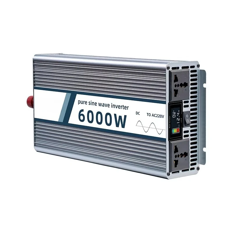 6000W Pure Sine Wave Inverter DC 12V 24V 48V to AC 220V Industrial Inverter with Display for Motor Application
6000W Pure Sine Wave Inverter DC 12V 24V 48V to AC 220V Industrial Inverter with Display for Motor Application