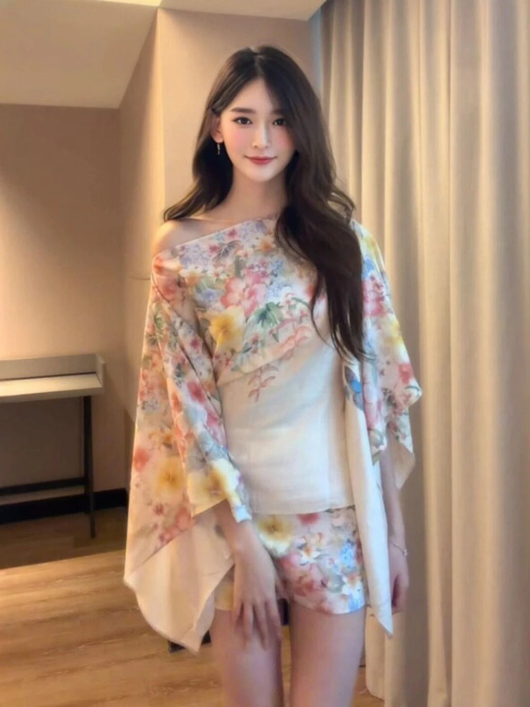 Gentle Wind Unique Beautiful Printed Asymmetrical Shoulder Top Half Skirt Two-Piece Set Spring 2026 Comfortable Fashion Ensemble
Gentle Wind Unique Beautiful Printed Asymmetrical Shoulder Top Half Skirt Two-Piece Set Spring 2026 Comfortable Fashion Ensemble