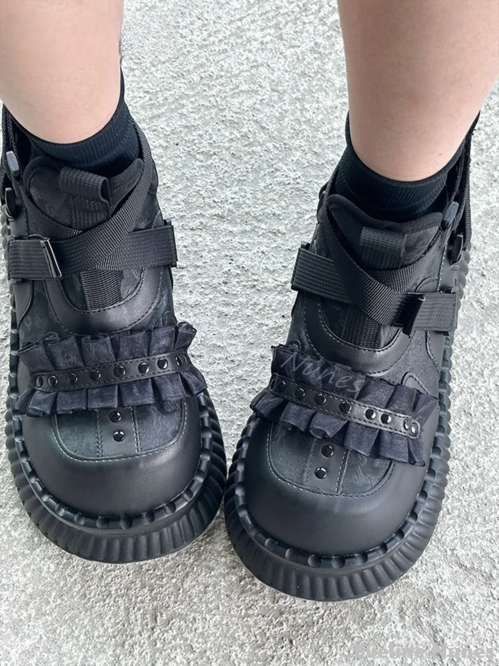 Thick Sole Lace Elastic Band Ankle Boots Women New Rock Sweet Cool Big Head High Top Boots 2025 New Fashion Hotties Black Boots
Thick Sole Lace Elastic Band Ankle Boots Women New Rock Sweet Cool Big Head High Top Boots 2025 New Fashion Hotties Black Boots