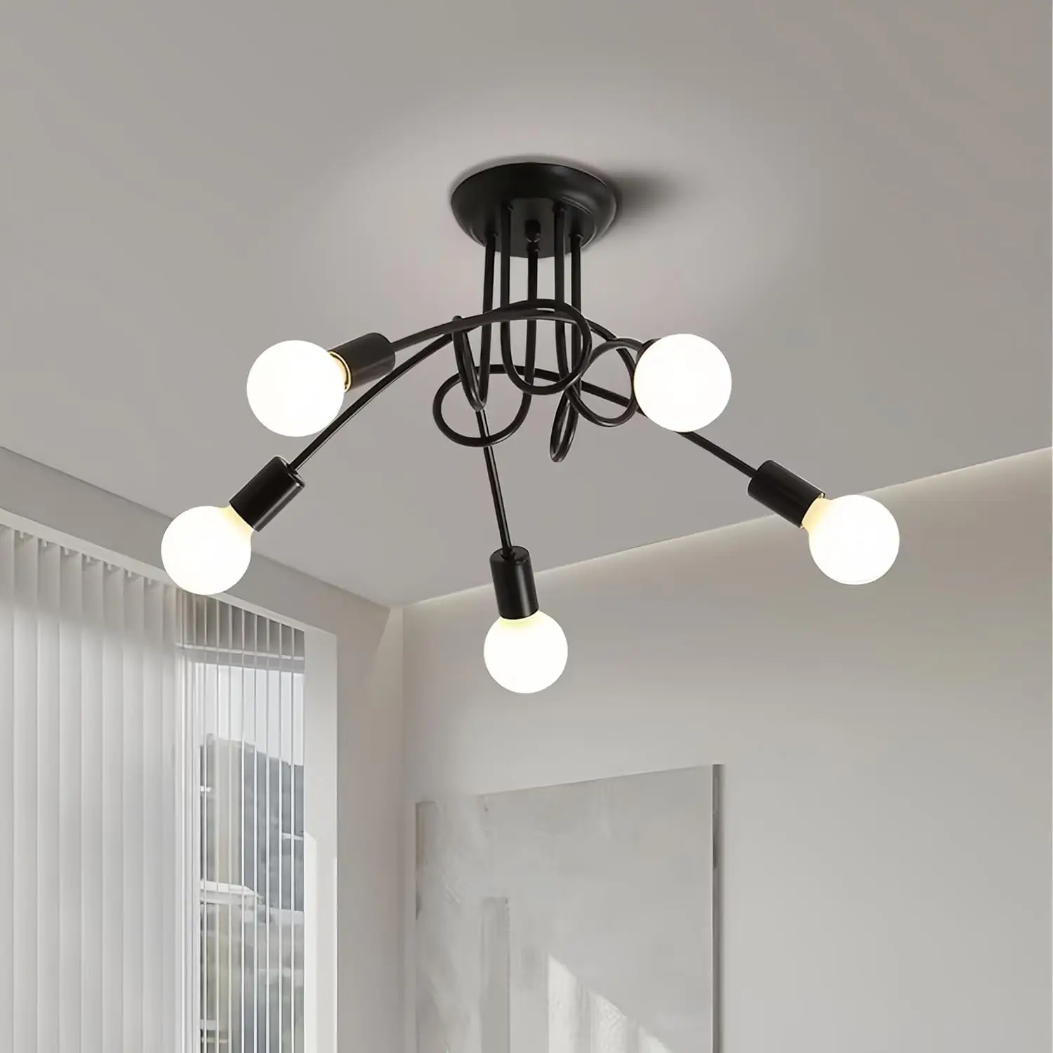 JOYINLED Black White Gold Vintage E27 Chandelier 3/5 Head Industrial Ceiling Light Modern Metal Bedroom Living Room Hallway Lamp
JOYINLED Black White Gold Vintage E27 Chandelier 3/5 Head Industrial Ceiling Light Modern Metal Bedroom Living Room Hallway Lamp
