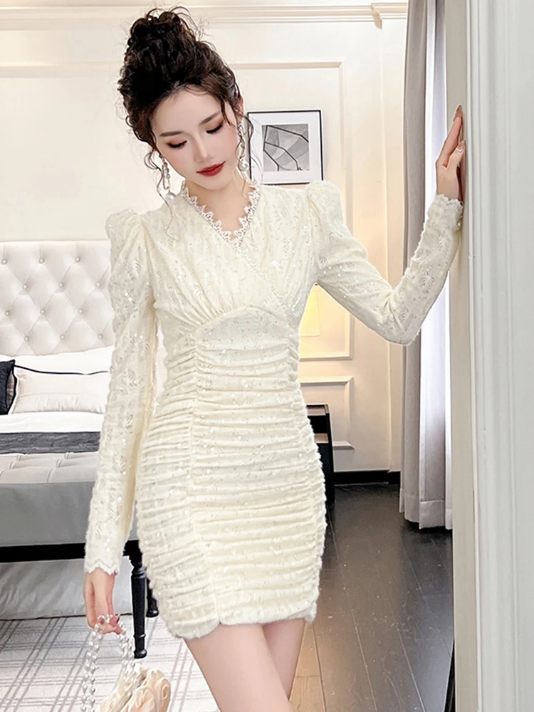 Fashion Ladies Sequin Short Stretchy Dresses Women Clothing Elegant Sexy V-Neck Bodycon Mini Party Dress Mujer Vestidos Fiesta
Fashion Ladies Sequin Short Stretchy Dresses Women Clothing Elegant Sexy V-Neck Bodycon Mini Party Dress Mujer Vestidos Fiesta