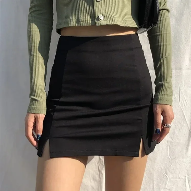 Skirts Women Black Split Office Ladies High Waist Elegant Slim Mini Skirt Student Trendy Simple
Skirts Women Black Split Office Ladies High Waist Elegant Slim Mini Skirt Student Trendy Simple