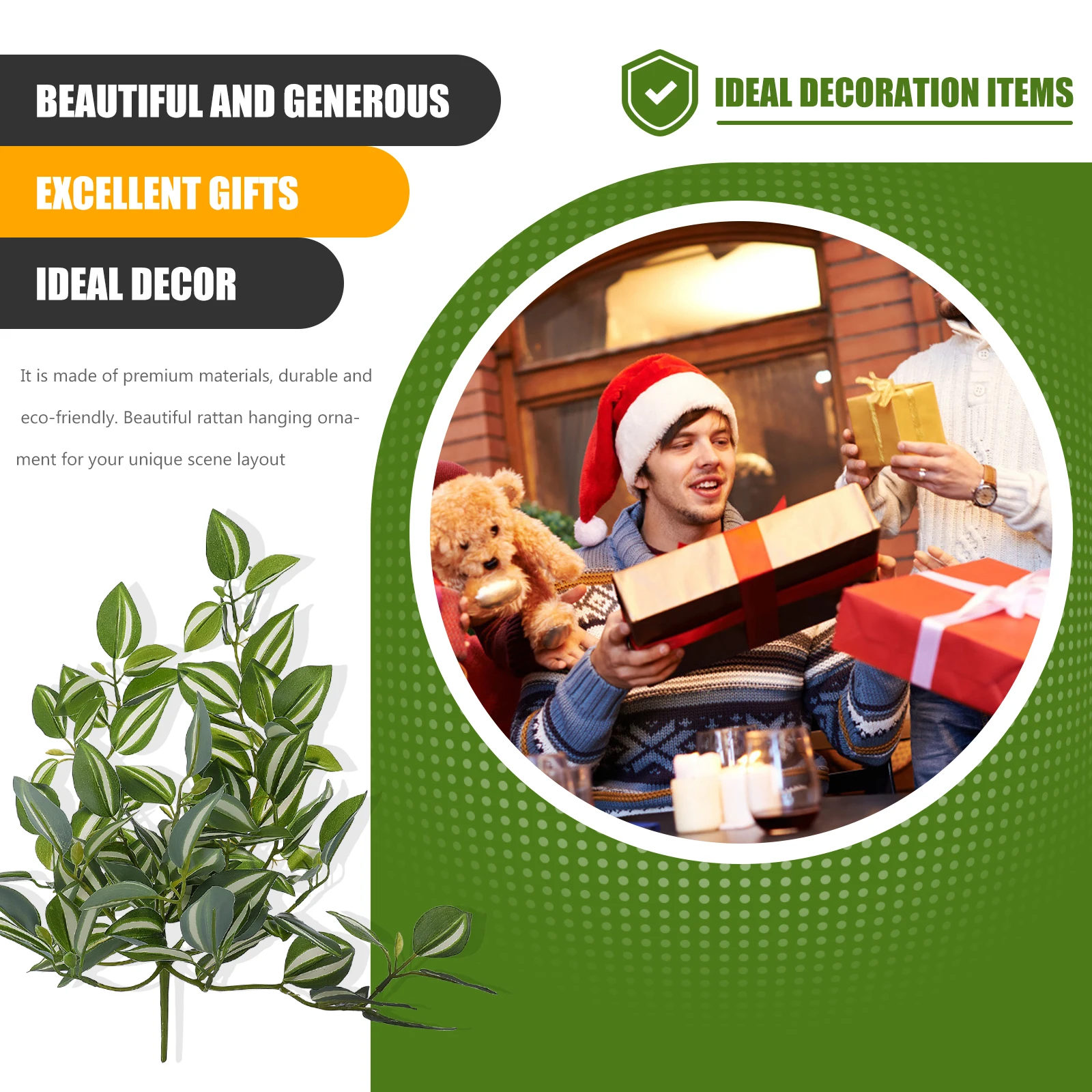 Artificial Rattan Wall Hanging Decor Green Color Fresh Natural Simulation Rattan Pendant Decorative Wedding Party Festival
Artificial Rattan Wall Hanging Decor Green Color Fresh Natural Simulation Rattan Pendant Decorative Wedding Party Festival