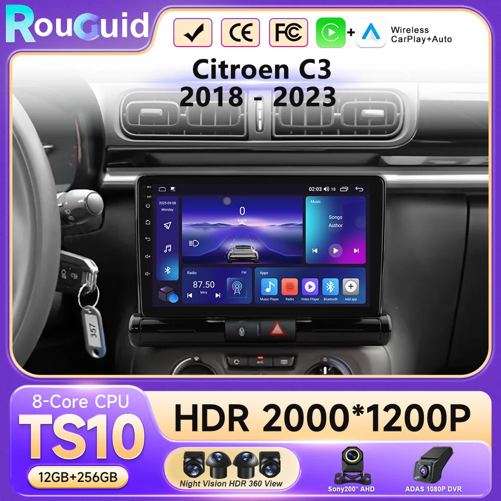 Android 16 For Citroen C3 2018 - 2023 Car Radio Multimedia Video Player Navigation Stereo GPS Wireless Carplay Android Auto DSP
Android 16 For Citroen C3 2018 - 2023 Car Radio Multimedia Video Player Navigation Stereo GPS Wireless Carplay Android Auto DSP