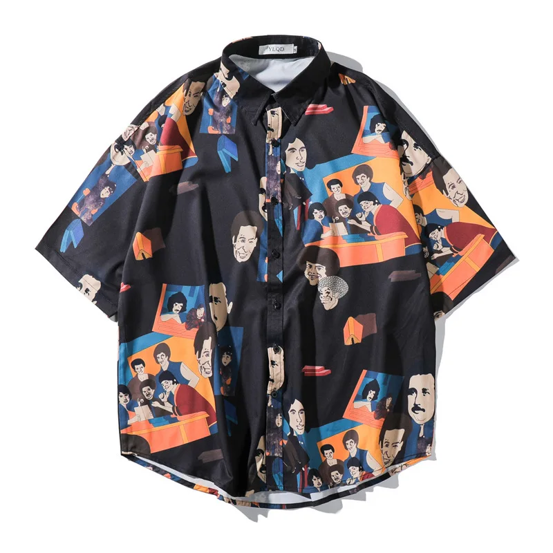 Summer New Hawaiian Men Women Beach Shirts Oversized Style Vintage Short Sleeve Shirt Mens Funny Head Print Man Clothing Chemise
Summer New Hawaiian Men Women Beach Shirts Oversized Style Vintage Short Sleeve Shirt Mens Funny Head Print Man Clothing Chemise