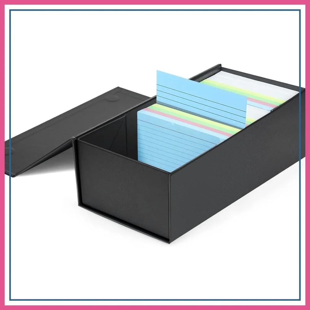 3x5 Index Card Holder Box, Holds 1200 Flash Cards, 1 Pack Black
3x5 Index Card Holder Box, Holds 1200 Flash Cards, 1 Pack Black