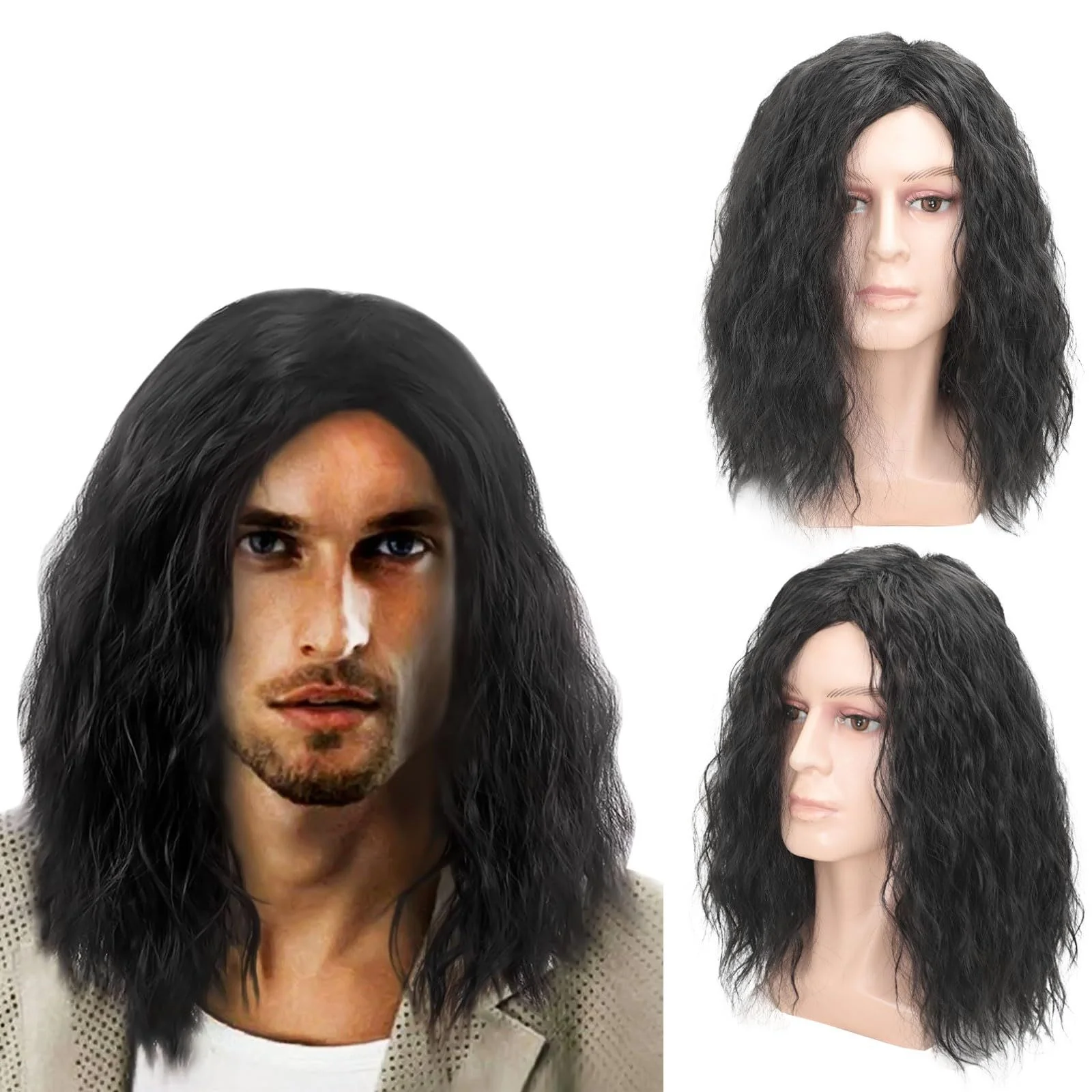 Fei-show Man Medium Wig Synthetic High Temperature Fiber Fluffy Hair for Male Daily Use Salon Cos-play Party Costume Wig
Fei-show Man Medium Wig Synthetic High Temperature Fiber Fluffy Hair for Male Daily Use Salon Cos-play Party Costume Wig