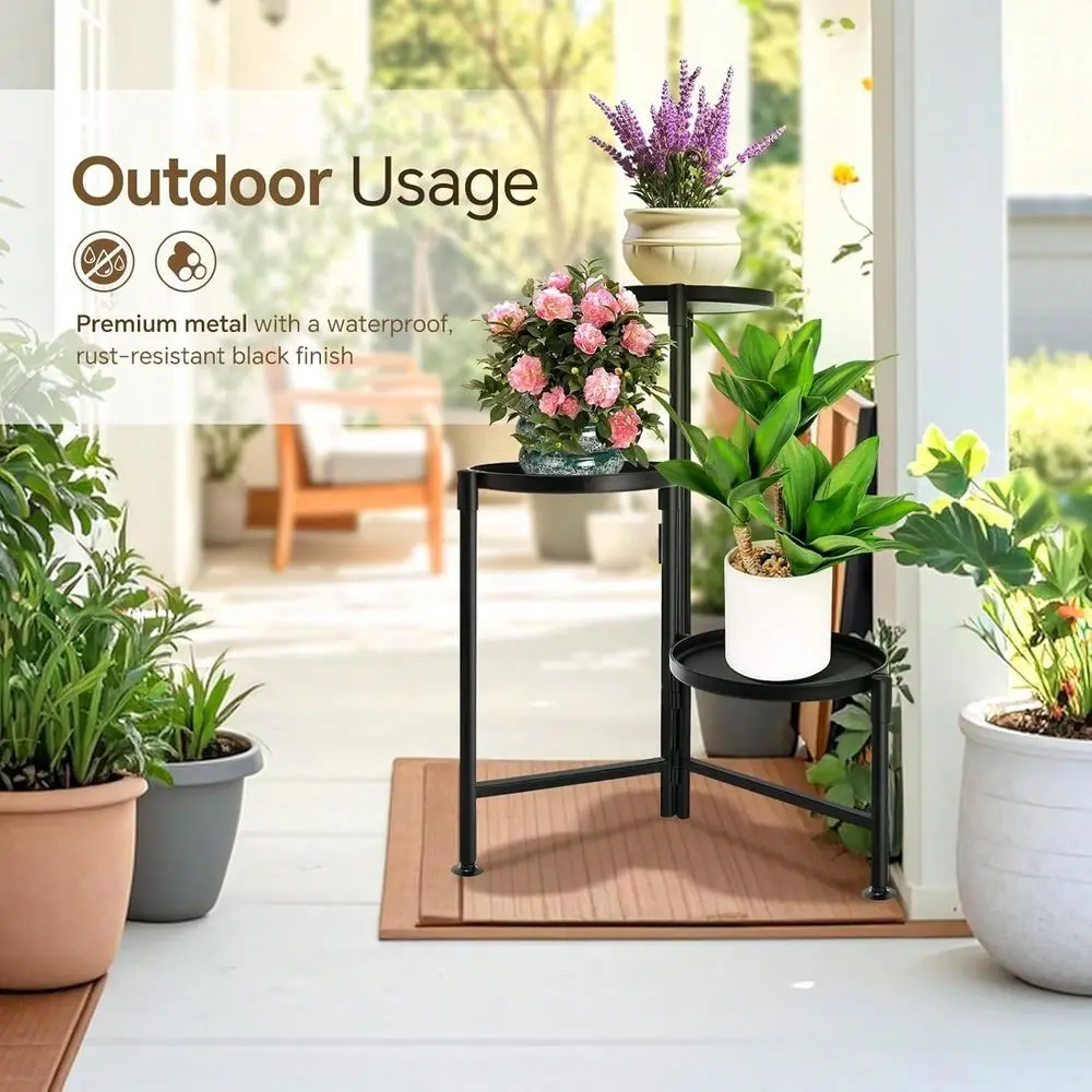 Tier Plant Stand Indoor, Metal Plant Shelf Outdoor, Foldable Corner Tall Plant Rack For Multiple Plants, Flower Pot Holder Disp
Tier Plant Stand Indoor, Metal Plant Shelf Outdoor, Foldable Corner Tall Plant Rack For Multiple Plants, Flower Pot Holder Disp