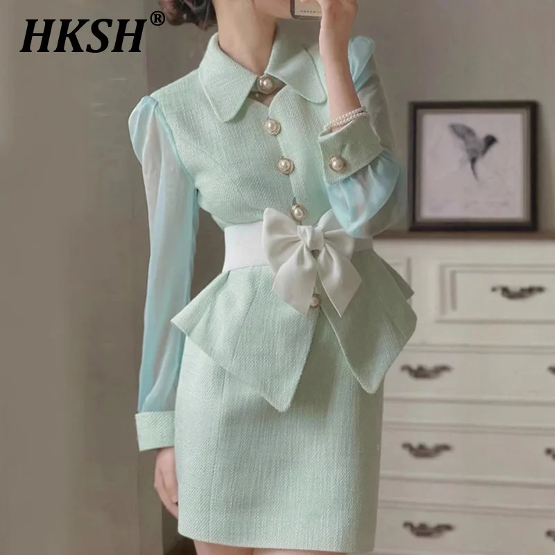 HKSH Spring Summer New Women High Street Original Design Suit Buttoned Long Sleeved Top Short Skirt Elegant Two-Piece Set HK6313
HKSH Spring Summer New Women High Street Original Design Suit Buttoned Long Sleeved Top Short Skirt Elegant Two-Piece Set HK6313