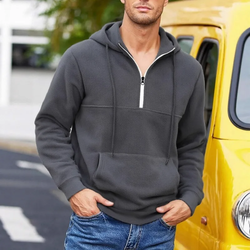 New Autumn and Winter Men's Thickened Hooded Sweatshirt Stand Collar Half Zipper Long Sleeve Casual Men's Sweatshirt
New Autumn and Winter Men's Thickened Hooded Sweatshirt Stand Collar Half Zipper Long Sleeve Casual Men's Sweatshirt