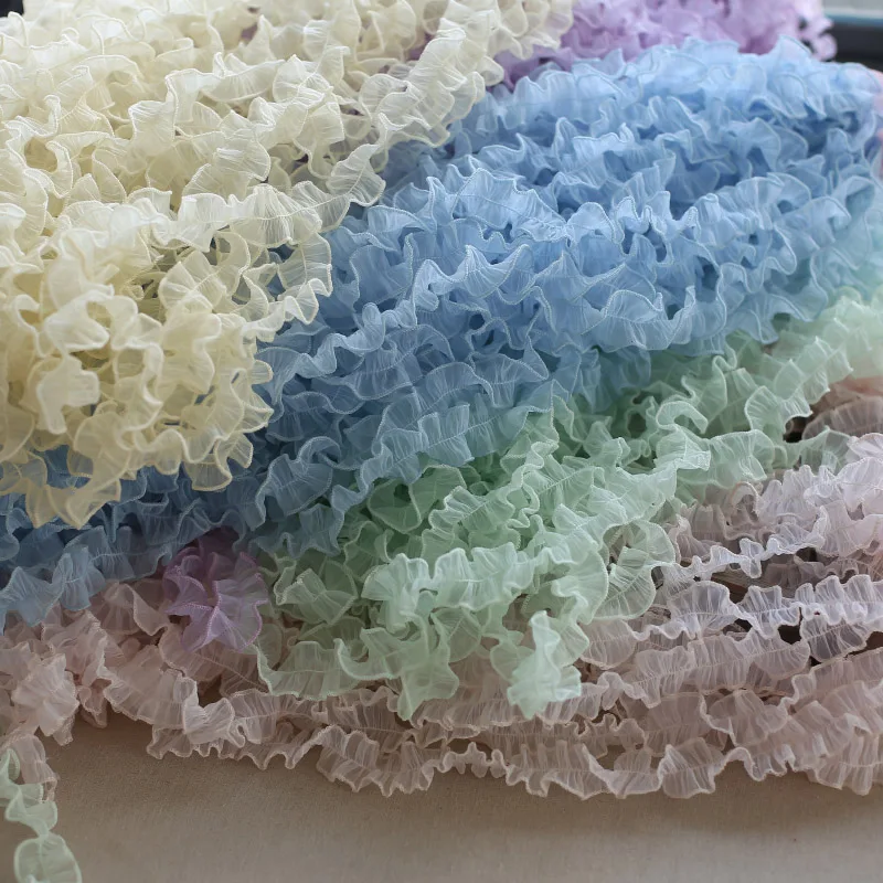 20Meters Pleated Tulle Lace Fabric Lace Trims Applique Collar Ribbon Sewing Guipure Craft Supplies Laces dentell
20Meters Pleated Tulle Lace Fabric Lace Trims Applique Collar Ribbon Sewing Guipure Craft Supplies Laces dentell