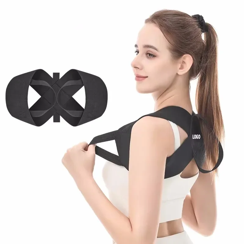 Black Durable Open Shoulder Beauty Back Traction Shoulder Strap Chest Hunchback Corrector Breathable Invisible High Elastic Belt
Black Durable Open Shoulder Beauty Back Traction Shoulder Strap Chest Hunchback Corrector Breathable Invisible High Elastic Belt