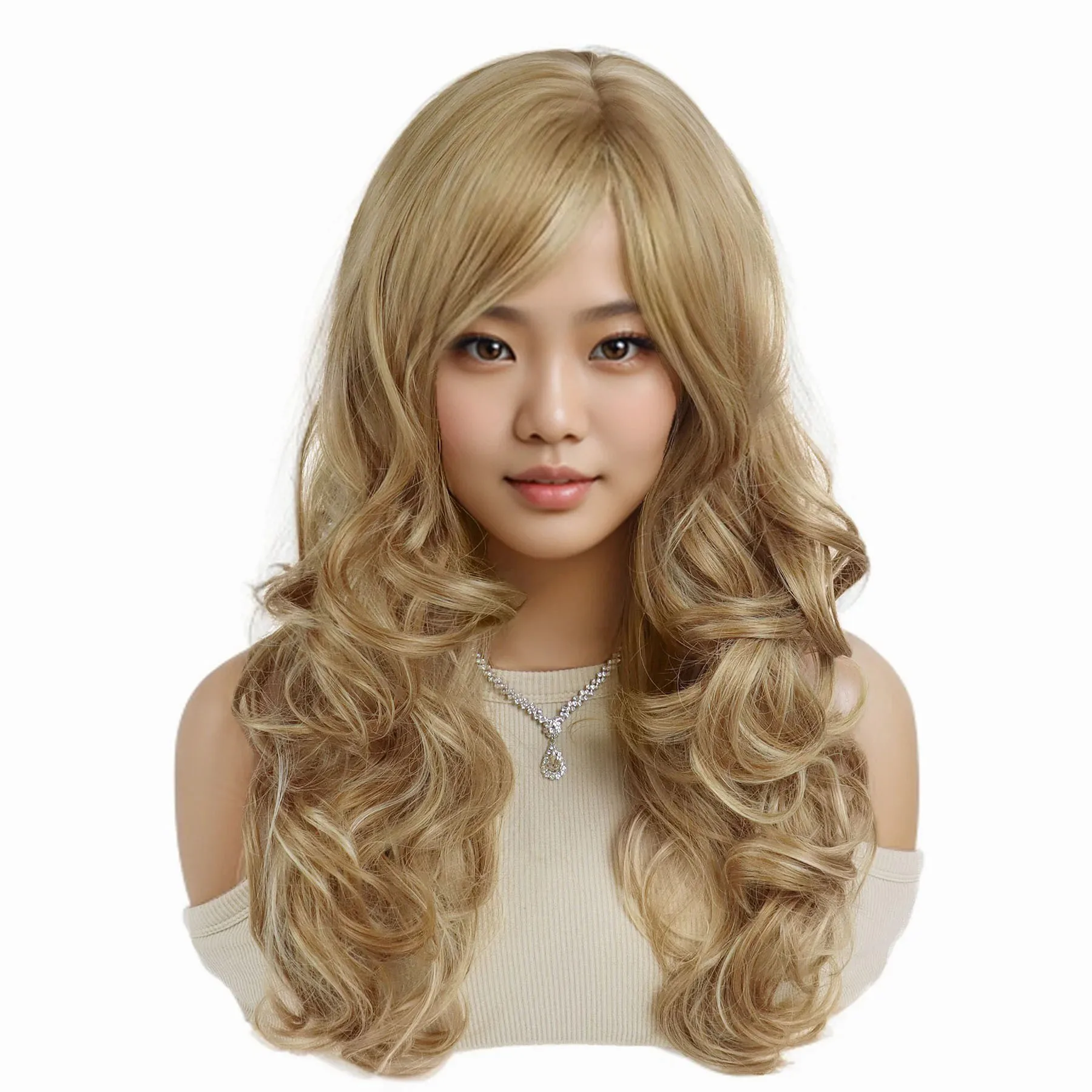 Long Mixed Blonde Wigs Synthetic Hair Natural Fluffy 20 Inch Curly Blond Wig for Women Girl Daily Cosplay Costume Heat Resistant
Long Mixed Blonde Wigs Synthetic Hair Natural Fluffy 20 Inch Curly Blond Wig for Women Girl Daily Cosplay Costume Heat Resistant
