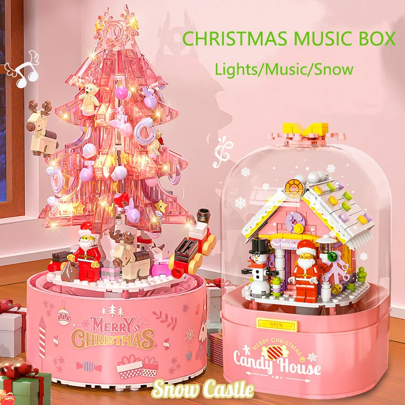 Christmas Tree Building Blocks Pink Merry Christmas Music Box DIY Doll House Santa Claus Children Gift Christmas XMAS Decoration
Christmas Tree Building Blocks Pink Merry Christmas Music Box DIY Doll House Santa Claus Children Gift Christmas XMAS Decoration