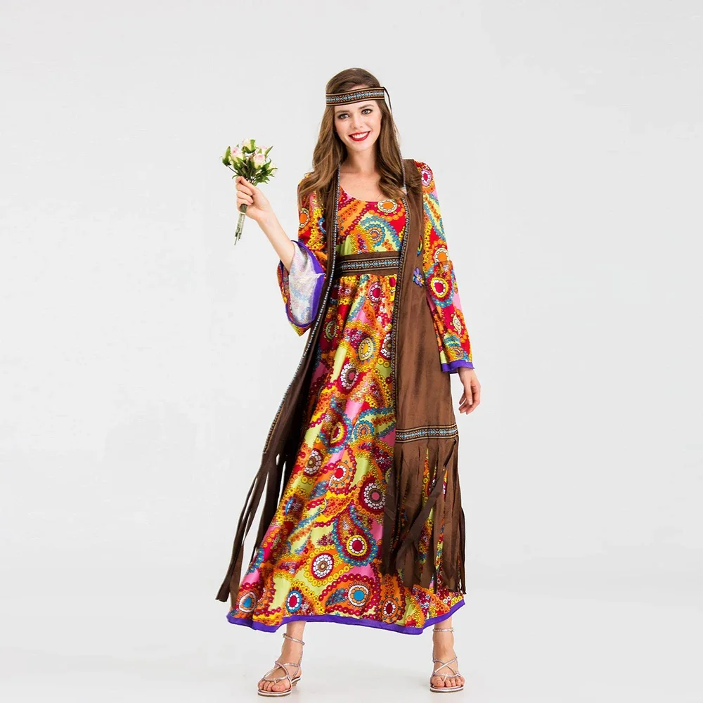 Fashion Women Halloween Adult Retro 60s 70s Hippie Costume Carnival Disguise Party Funky Disco Native Nightclub Cosplay Costume
Fashion Women Halloween Adult Retro 60s 70s Hippie Costume Carnival Disguise Party Funky Disco Native Nightclub Cosplay Costume