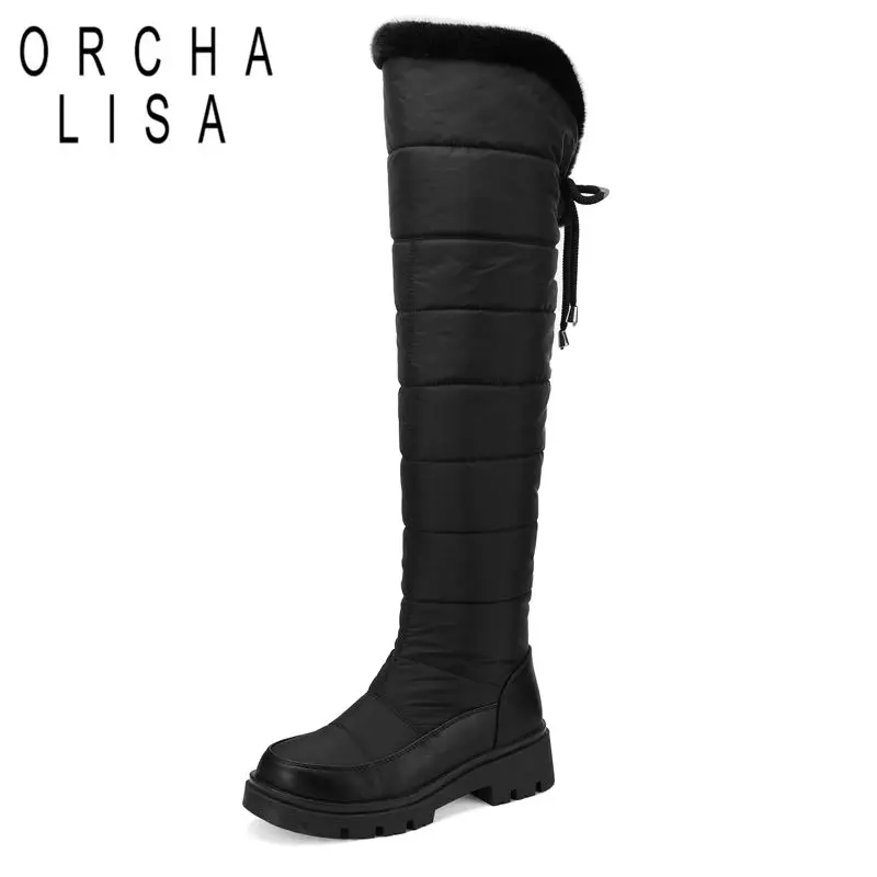 ORCHA LISA 2025 Women's Over-The-Knee Snow Boots Round Toe Block Heel Lace Up Waterproof Warm Leisure Daily Size 42-44 Winter
ORCHA LISA 2025 Women's Over-The-Knee Snow Boots Round Toe Block Heel Lace Up Waterproof Warm Leisure Daily Size 42-44 Winter