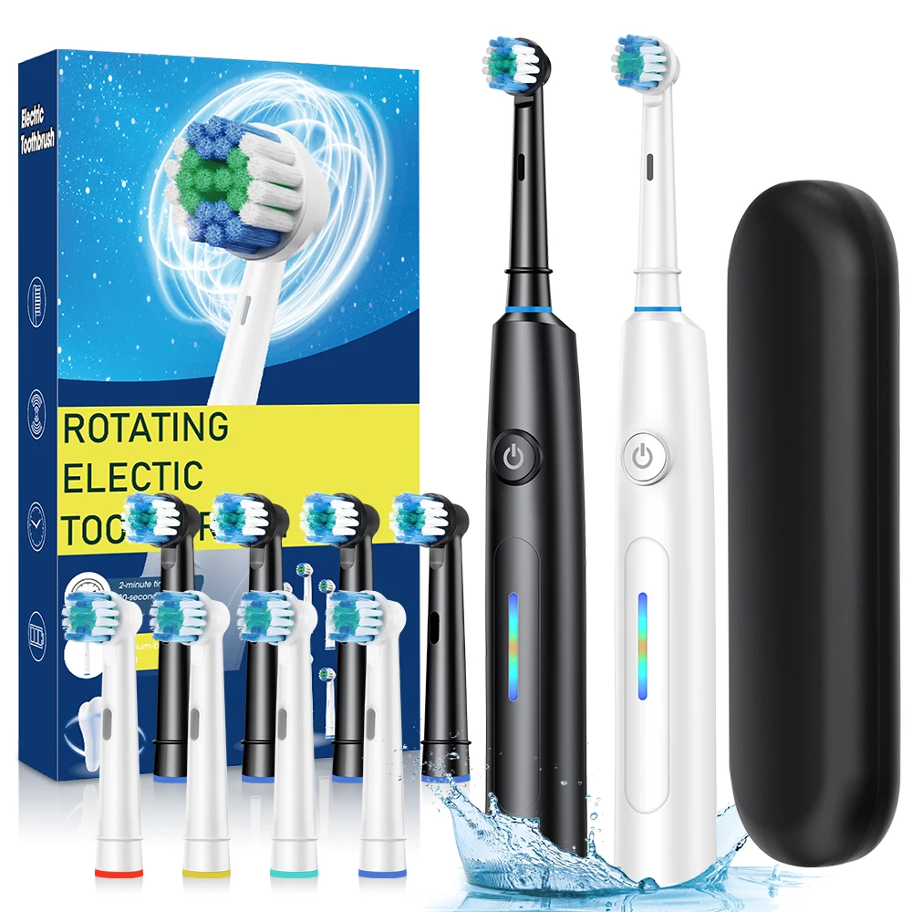 3D Rotating Electric Toothbrush for Adults 5 Modes Deep Cleaning Rechargeable Electric Toothbrush Smart Timer with 4 Brush Heads
3D Rotating Electric Toothbrush for Adults 5 Modes Deep Cleaning Rechargeable Electric Toothbrush Smart Timer with 4 Brush Heads