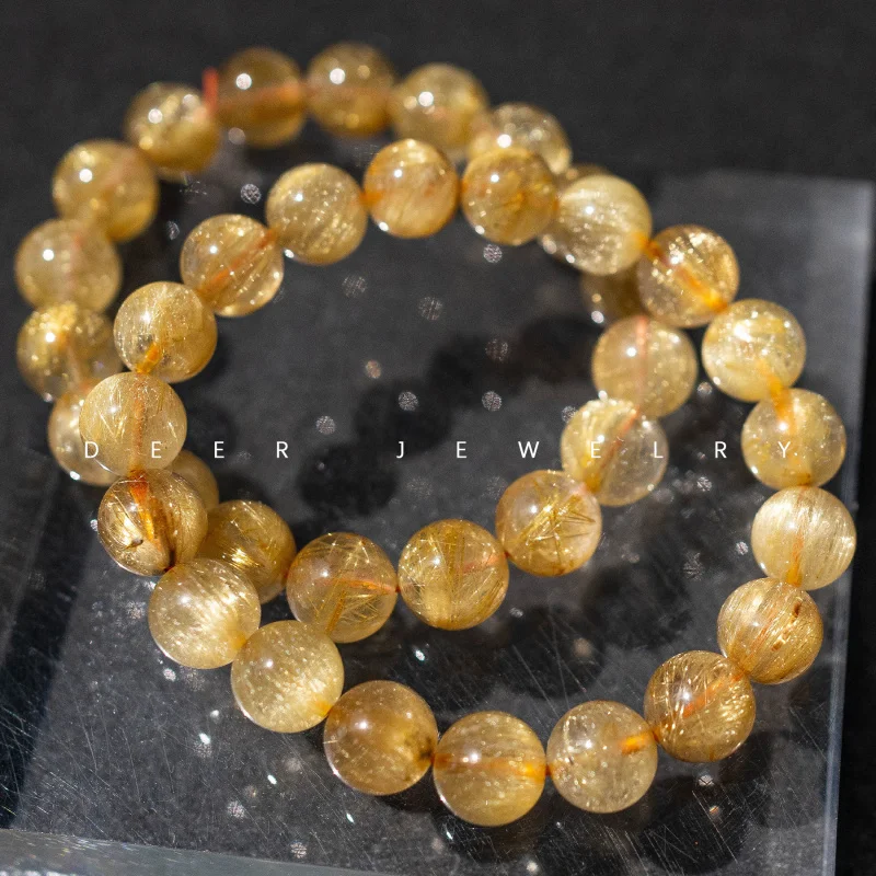 Natural bracelet for women, crystal golden rutile , yellow rutilated quartz, citrine stone, Venus
Natural bracelet for women, crystal golden rutile , yellow rutilated quartz, citrine stone, Venus