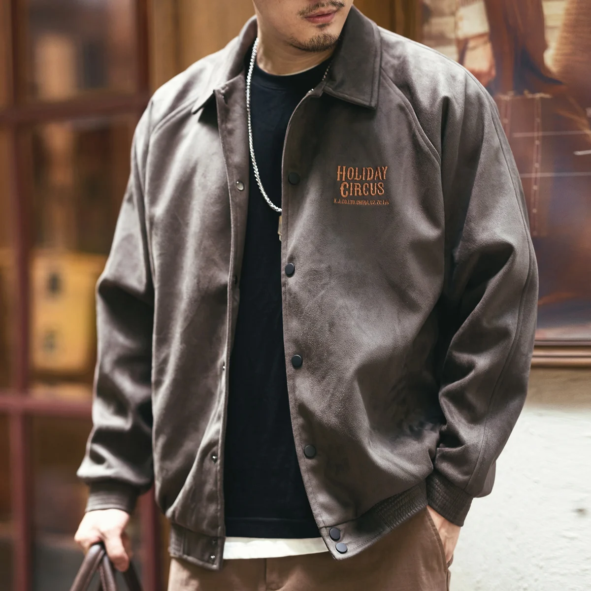 American Retro Suede Jaet Men's Outerwear Spring Autumn Loose Large Size Casual Pilot Bla Baseball orm
American Retro Suede Jaet Men's Outerwear Spring Autumn Loose Large Size Casual Pilot Bla Baseball orm