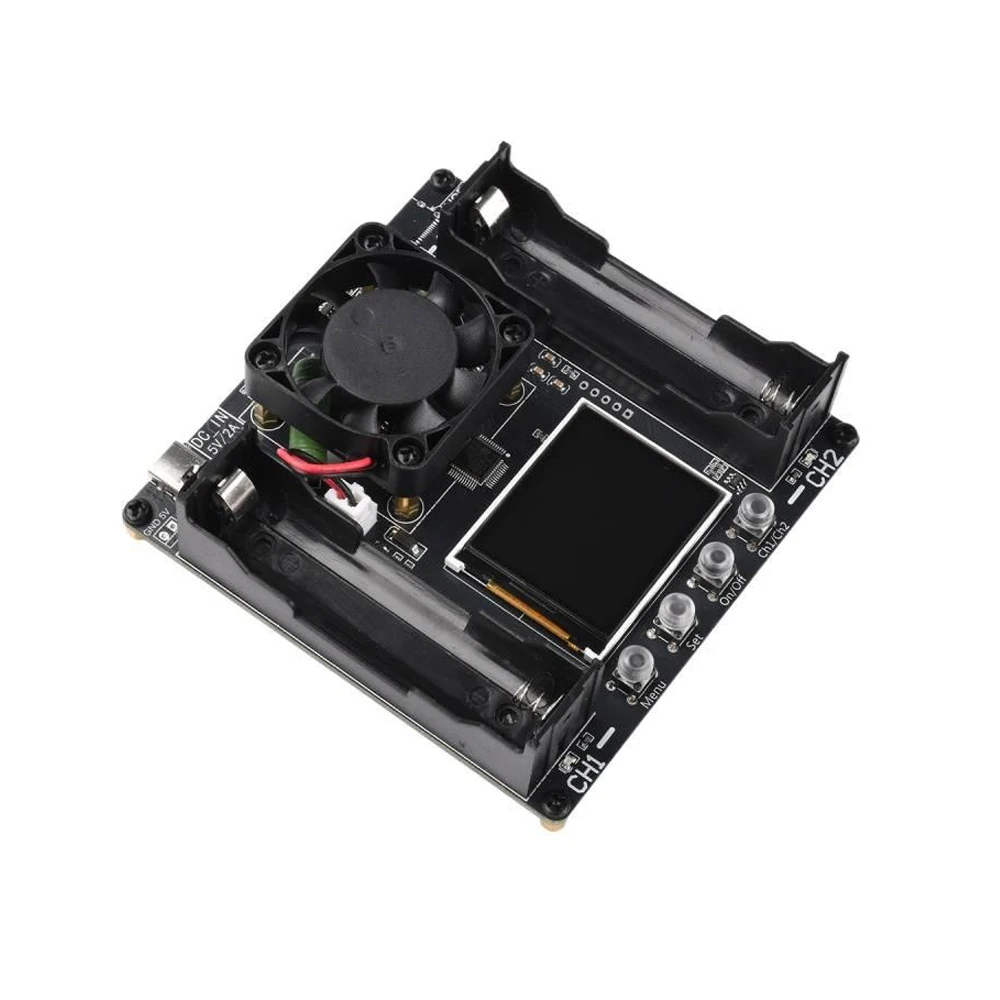 2Ch 18650 Battery Capacity Tester Board 5V/2A Auto Charge Discharge with Buzzer Alarm 0-99999mAh LCD Display Overheat Protection
2Ch 18650 Battery Capacity Tester Board 5V/2A Auto Charge Discharge with Buzzer Alarm 0-99999mAh LCD Display Overheat Protection