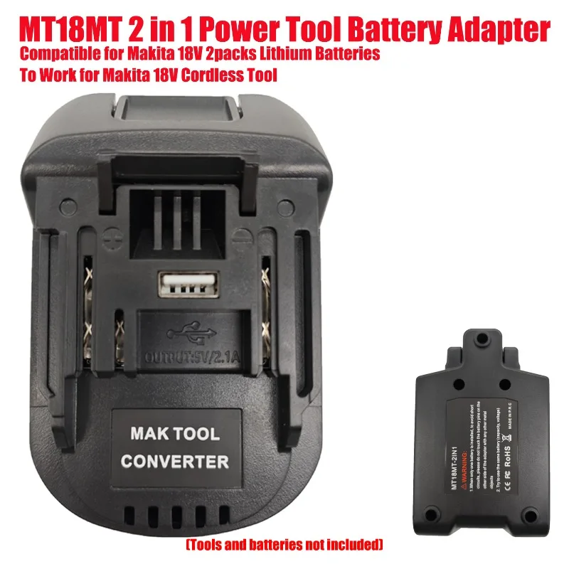 Compatible for Makita 18V 2packs Lithium Batteries To Work for Makita 18V Cordless Tool MT18MT 2 in 1 Power Tool Battery Adapter
Compatible for Makita 18V 2packs Lithium Batteries To Work for Makita 18V Cordless Tool MT18MT 2 in 1 Power Tool Battery Adapter