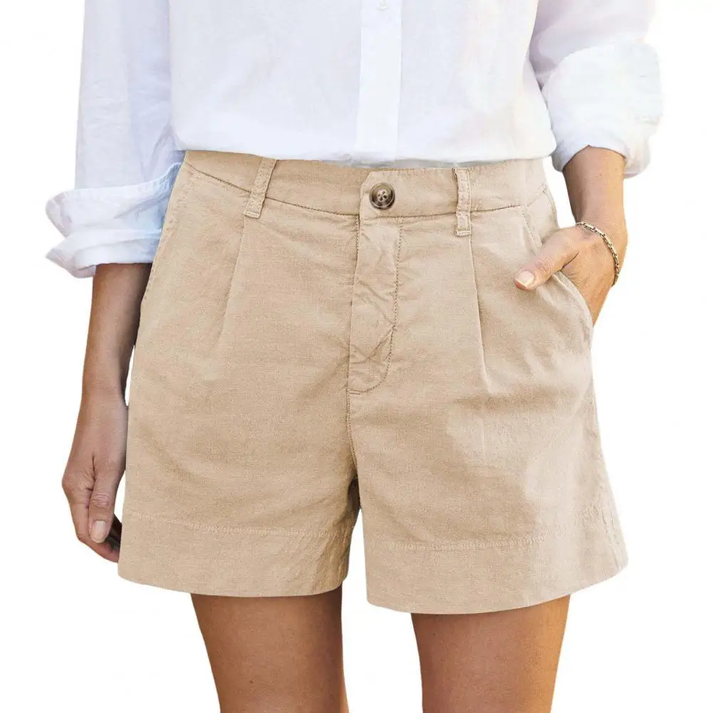 Knee-length Shorts Summer Shorts Stylish Summer Women's High Waist A-line Shorts with Side Pockets for Wear Elastic Waistband
Knee-length Shorts Summer Shorts Stylish Summer Women's High Waist A-line Shorts with Side Pockets for Wear Elastic Waistband