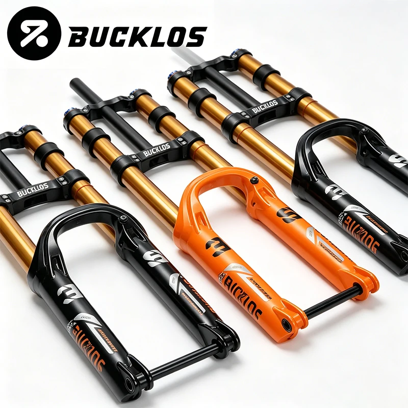 BUCKLOS Bicycle Dual Crown Air Fork Bike TA 15*110mm Boost Fork 27.5/29inch 180mm Travel MTB E-Bike Suspension Fork Universal
BUCKLOS Bicycle Dual Crown Air Fork Bike TA 15*110mm Boost Fork 27.5/29inch 180mm Travel MTB E-Bike Suspension Fork Universal