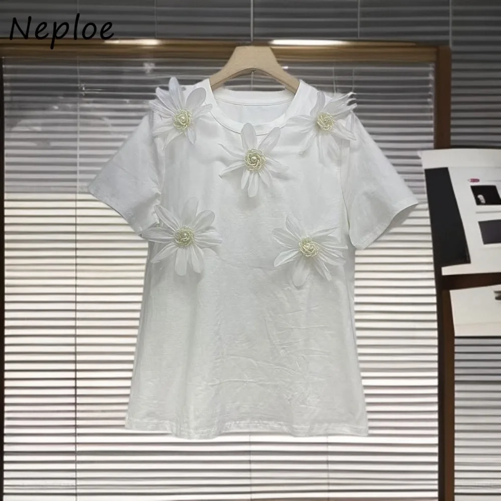 Neploe Vintage Harajuku Originality Loose T-shirt Heavy O Neck Korea Chic Slim Women Clothing Beading Casual Minority Moda Shirt
Neploe Vintage Harajuku Originality Loose T-shirt Heavy O Neck Korea Chic Slim Women Clothing Beading Casual Minority Moda Shirt