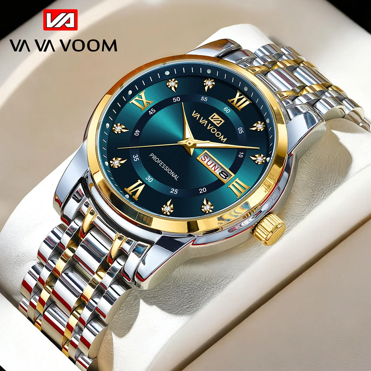 2025 New Man Watch Top Brand VA VA VOOM Stainless Steel Luxury Business Style 41mm Rhinestone Clock 3Bar Waterproof Watches Men
2025 New Man Watch Top Brand VA VA VOOM Stainless Steel Luxury Business Style 41mm Rhinestone Clock 3Bar Waterproof Watches Men