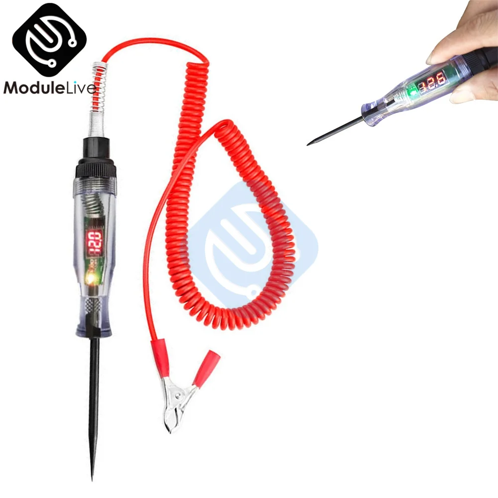 DC 6V 12V 24V DC Car Truck Voltage Circuit Tester Test Pen Test Electric Pen Battery Repair and Maintenance Electric Test Tools
DC 6V 12V 24V DC Car Truck Voltage Circuit Tester Test Pen Test Electric Pen Battery Repair and Maintenance Electric Test Tools