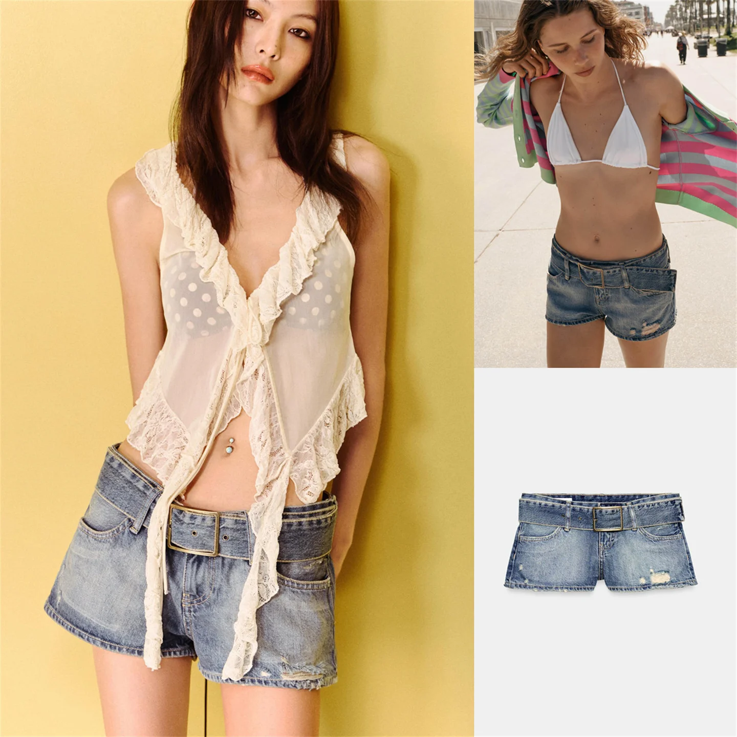 Low Waist Denim Shorts with Belt Hole Design Casual Style Women's Fashion Spring Summer New Arrival Shorts 5575001
Low Waist Denim Shorts with Belt Hole Design Casual Style Women's Fashion Spring Summer New Arrival Shorts 5575001