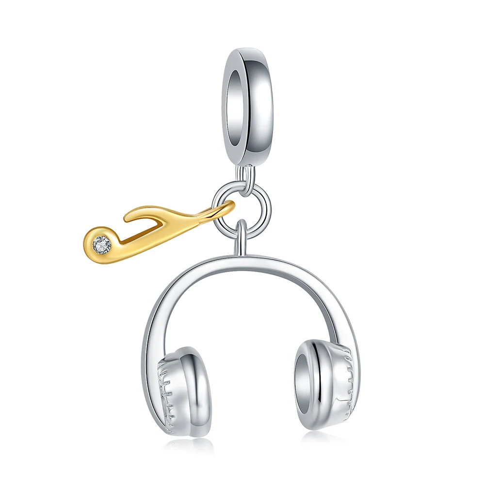 925 Sterling Silver Earphone Note Beads With Zircon Charms Fit European Bracelet/Necklace Birthday Jewelry For Women Friend Gift
925 Sterling Silver Earphone Note Beads With Zircon Charms Fit European Bracelet/Necklace Birthday Jewelry For Women Friend Gift
