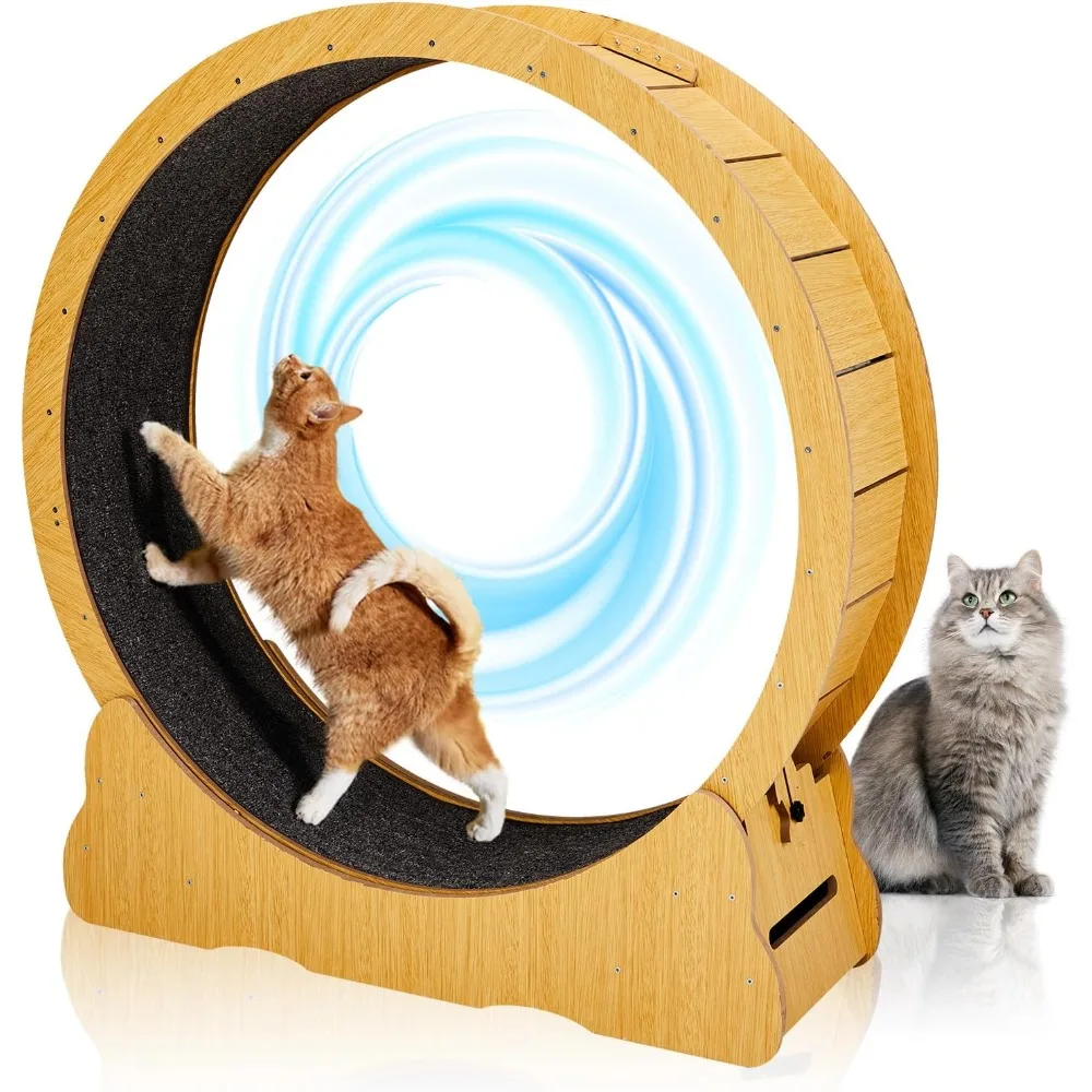 Cat Exercise Wheel for Quiet Running Indoor Use, 43.3" Cat Treadmill with Detachable Carpet, Cats Exerciser Helps Cats
Cat Exercise Wheel for Quiet Running Indoor Use, 43.3" Cat Treadmill with Detachable Carpet, Cats Exerciser Helps Cats