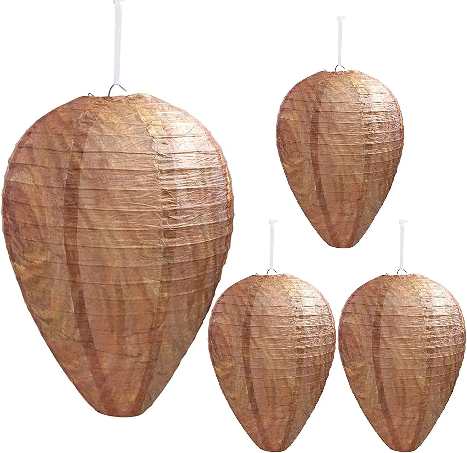 4 Pack Wasp Nest Decoy Safe Hanging Wasp Repellent Deterrent Fake Nest Drive Beehive Lantern for Outdoor Home Garden Supplies
4 Pack Wasp Nest Decoy Safe Hanging Wasp Repellent Deterrent Fake Nest Drive Beehive Lantern for Outdoor Home Garden Supplies