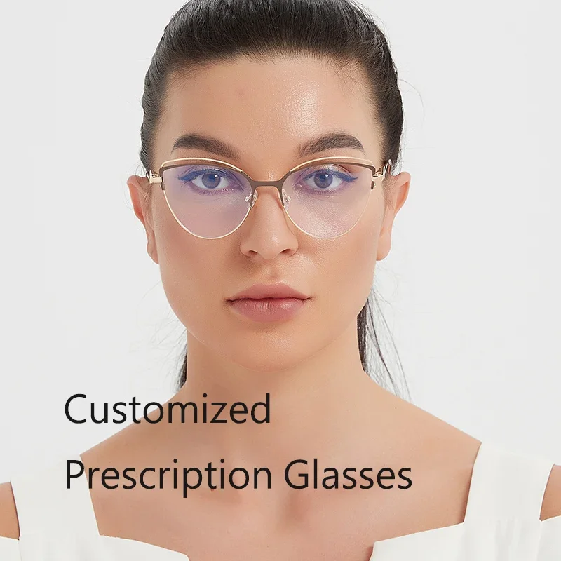 Customize Prescription Glasses Women Cat Eye Multi-Focal Progressive Photochromic Anti-Blue Light Myopia Hyperopia Eyeglasses
Customize Prescription Glasses Women Cat Eye Multi-Focal Progressive Photochromic Anti-Blue Light Myopia Hyperopia Eyeglasses