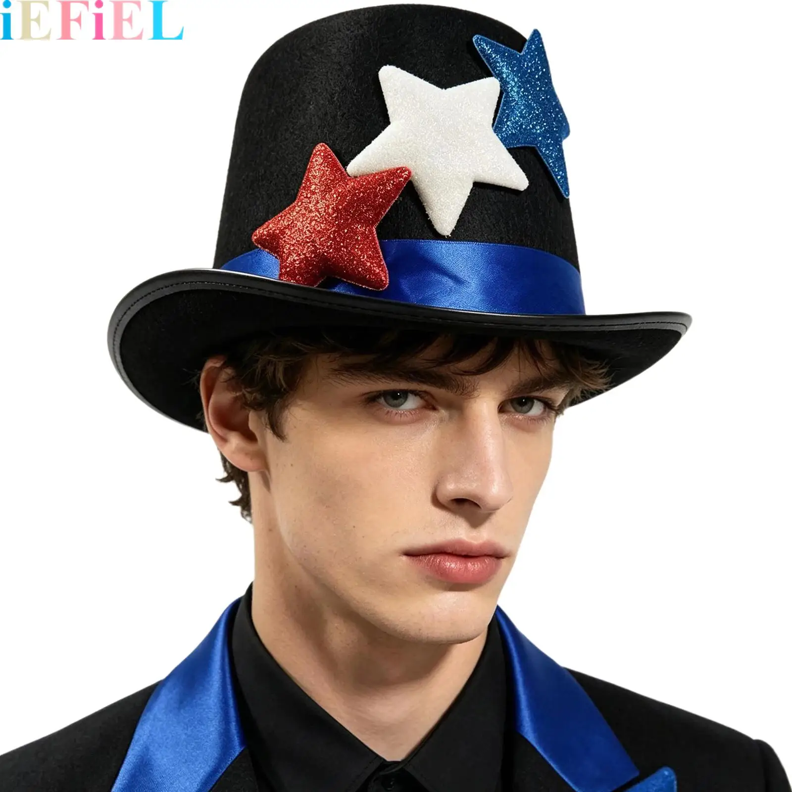 Five-pointed Star Top Hat Decoration Glitter Top Hat Red White Blue Sequin Party Hats for Memorial Day Usa Party
Five-pointed Star Top Hat Decoration Glitter Top Hat Red White Blue Sequin Party Hats for Memorial Day Usa Party