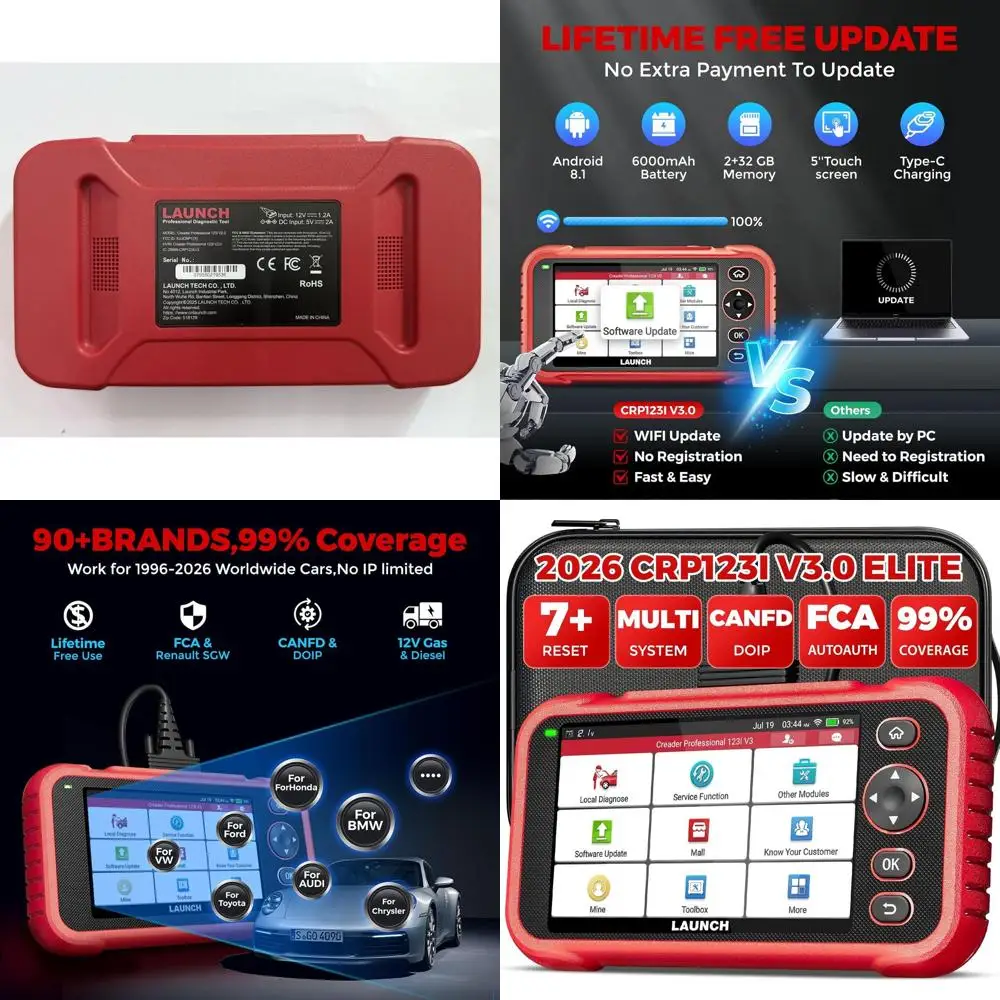 Сканер OBD2 CRP123I V3.0 Elite, 2026 Бесплатное обновление двигателя ABS SRS Инструмент сканирования коробки передач, масло/дросельная заслонка/SAS/EPB/DPF/BMS Re
Сканер OBD2 CRP123I V3.0 Elite, 2026 Бесплатное обновление двигателя ABS SRS Инструмент сканирования коробки передач, масло/дросельная заслонка/SAS/EPB/DPF/BMS Re