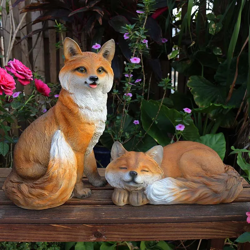Garden Simulation Fox Resin Ornaments Art Courtyard Lawn Kindergarten Figurines Decoration Outdoor Park Balcony Sculpture Crafts
Garden Simulation Fox Resin Ornaments Art Courtyard Lawn Kindergarten Figurines Decoration Outdoor Park Balcony Sculpture Crafts