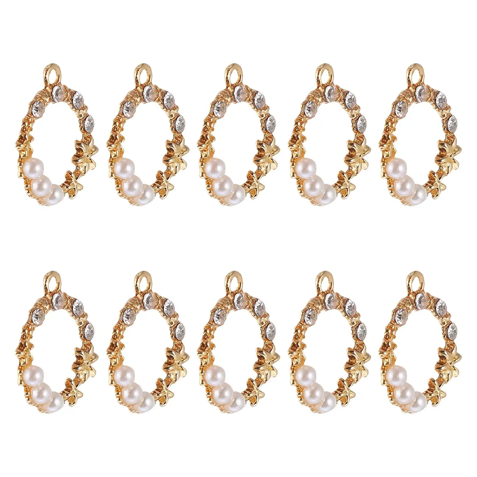 10 Pcs Pearl Pendant Alloy Rhinestone Hair Tie Decorative Jewelry Accessories Necklace Charms Craft DIY Bright Color Durability
10 Pcs Pearl Pendant Alloy Rhinestone Hair Tie Decorative Jewelry Accessories Necklace Charms Craft DIY Bright Color Durability