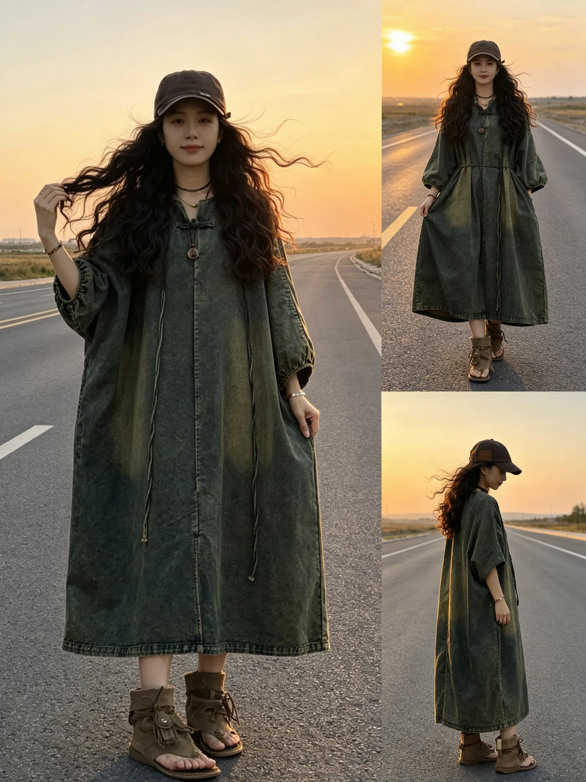 Original Vintage Distressed Denim Dress Women's Casual Loose plus Size Denim Skirt Commute Style High Waist Cotton Fabric
Original Vintage Distressed Denim Dress Women's Casual Loose plus Size Denim Skirt Commute Style High Waist Cotton Fabric