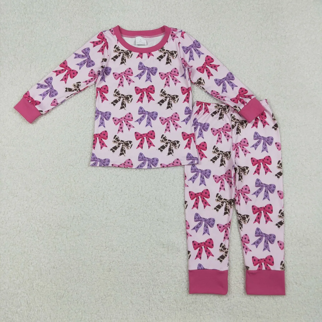 Wholesale Baby Kids Children Long Sleeve Sleepwear Toddler Infant Outfit Western Bows Stars Shirt Clothes Pants Girl Pajamas Set
Wholesale Baby Kids Children Long Sleeve Sleepwear Toddler Infant Outfit Western Bows Stars Shirt Clothes Pants Girl Pajamas Set